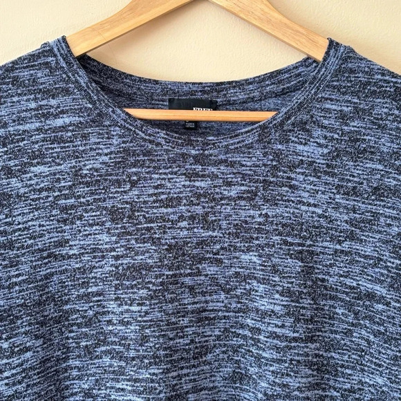 Wilfred| Aritzia| 'Divina' Casual Blue Heathered Blue/Dk Grey T-Shirt Sz Small - Picture 3 of 5